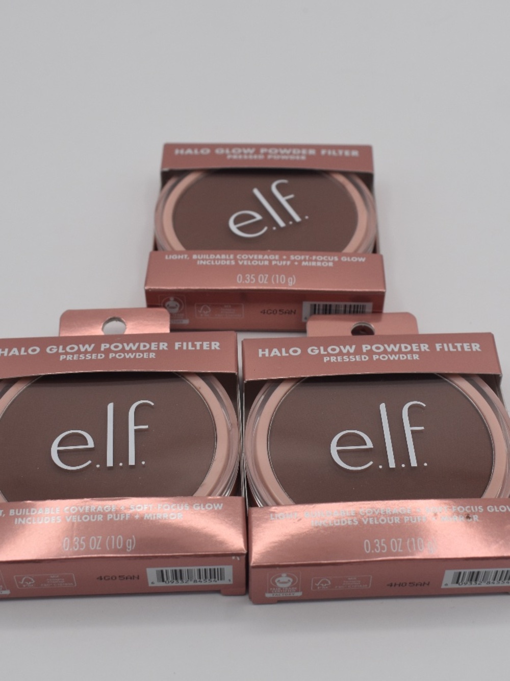 NIB e.l.f Halo Glow Powder Filter 84554 Rich Warm Set of 3